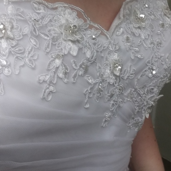 NWT Mermaid Style White Alfred Angelo Bridal Dress - Picture 5 of 10